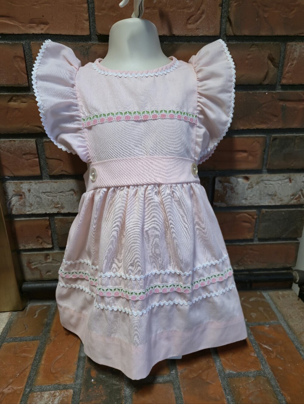 Sears Light Pink Girls' Dress with Ruffle Detail